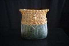 Secessionist Bronze Icon Vase by Gustav Gurschner