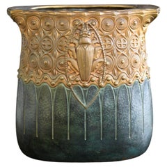 Secessionist Bronze Icon Vase by Gustav Gurschner