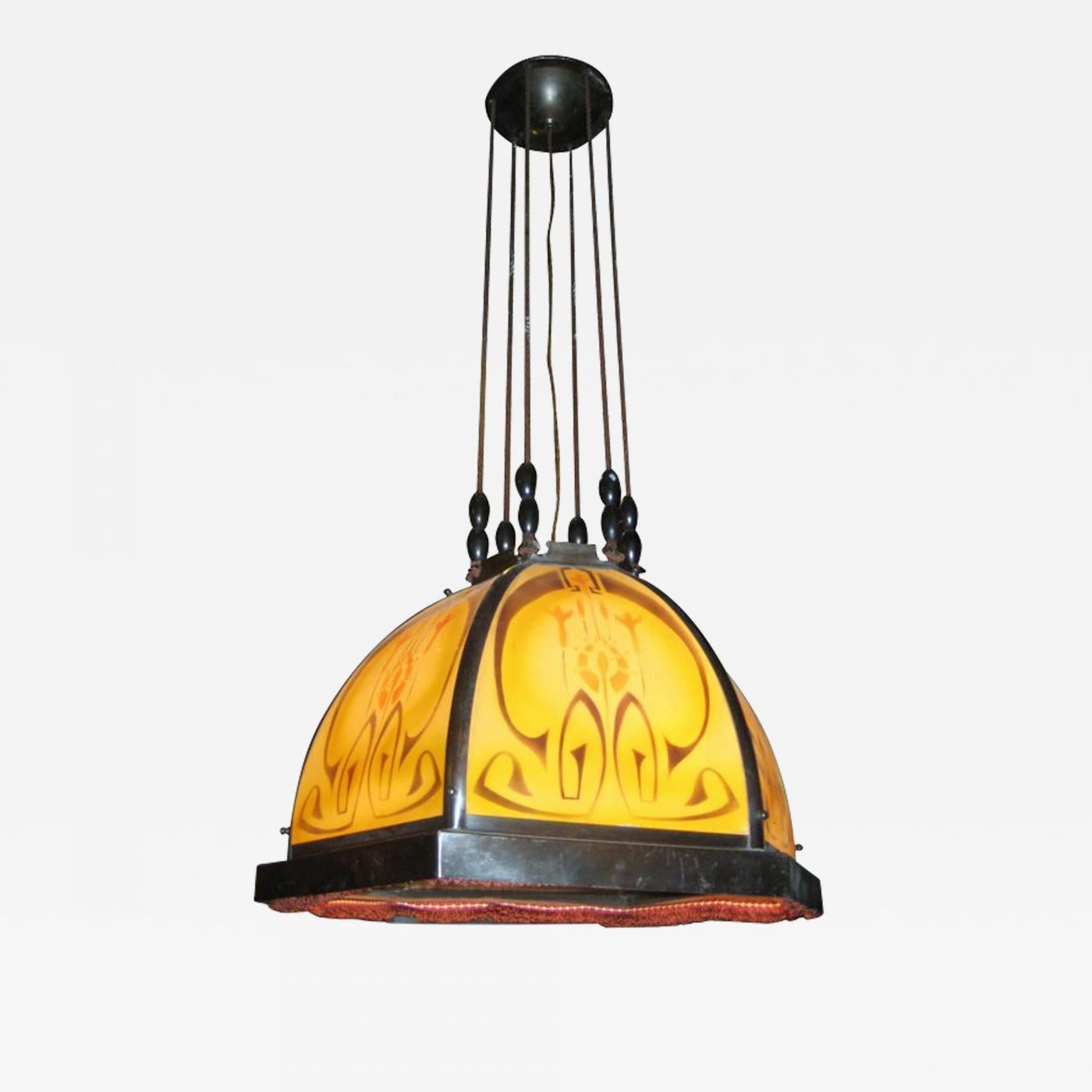 Secessionist Chandelier In Good Condition For Sale In Brooklyn, NY