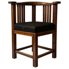 Secessionist Corner Chair in Mahogany, Vienna, C. 1910