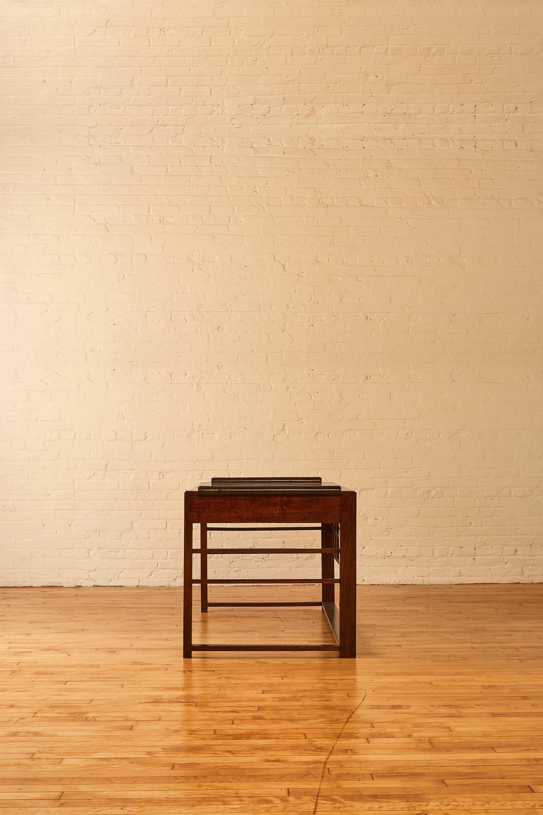 Walnut Secessionist Era Executive Desk