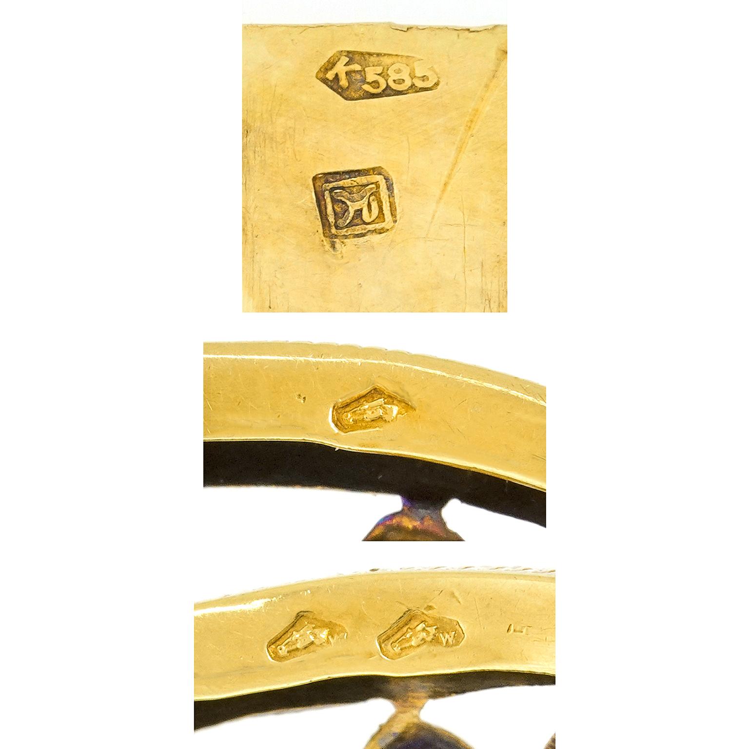 Bracelet d'or sécessionniste Unisexe en vente