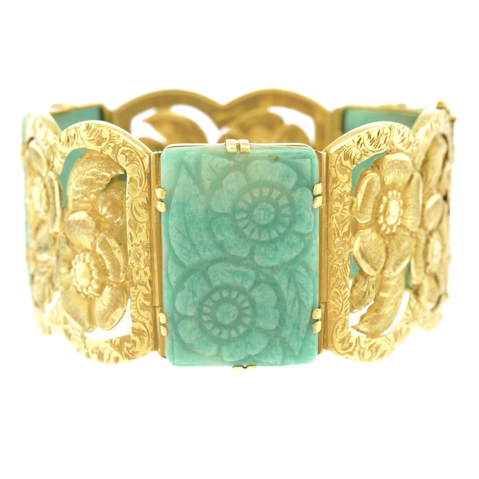 jade gold bracelet