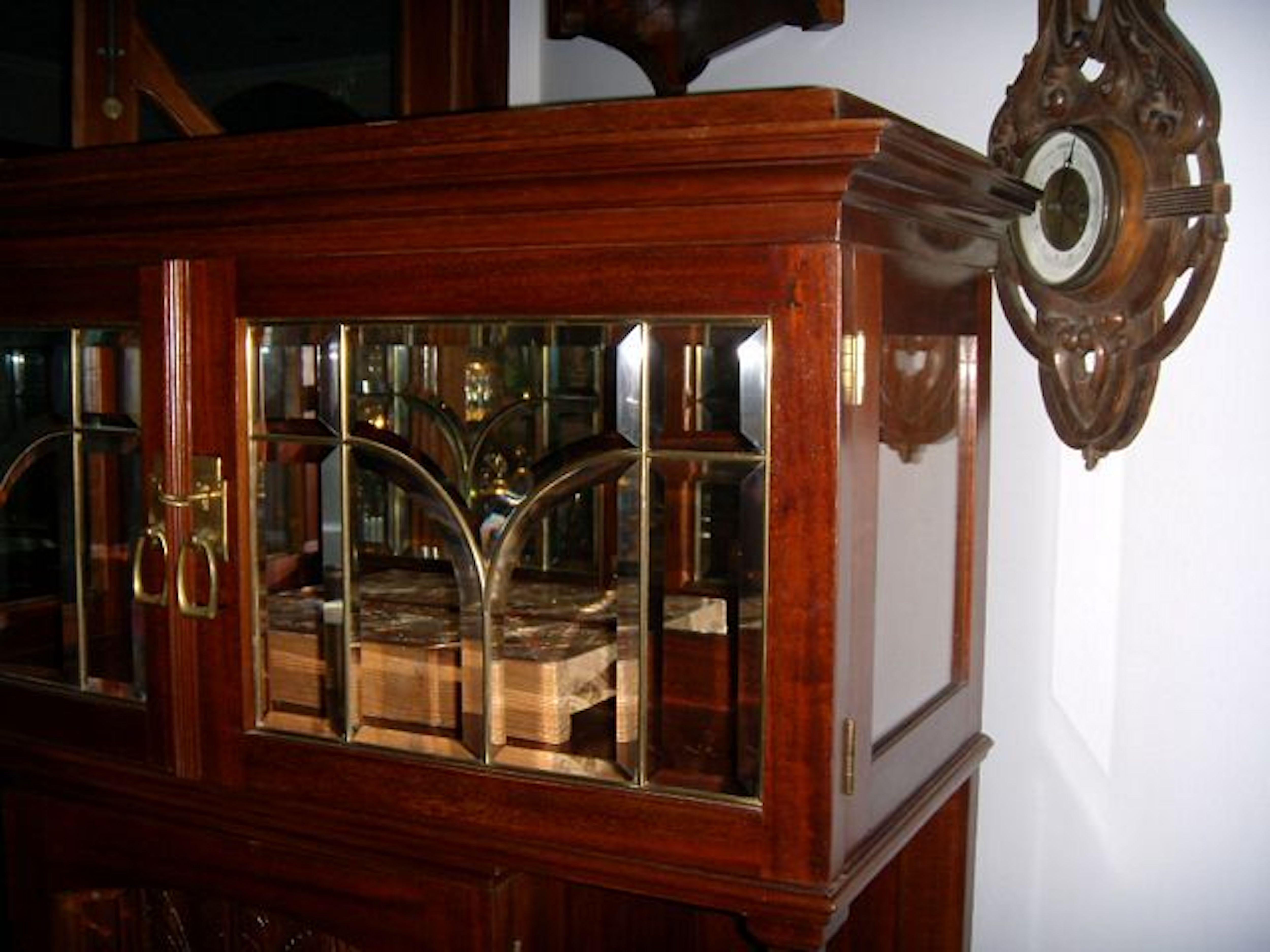 mahogany display cabinets with glass doors