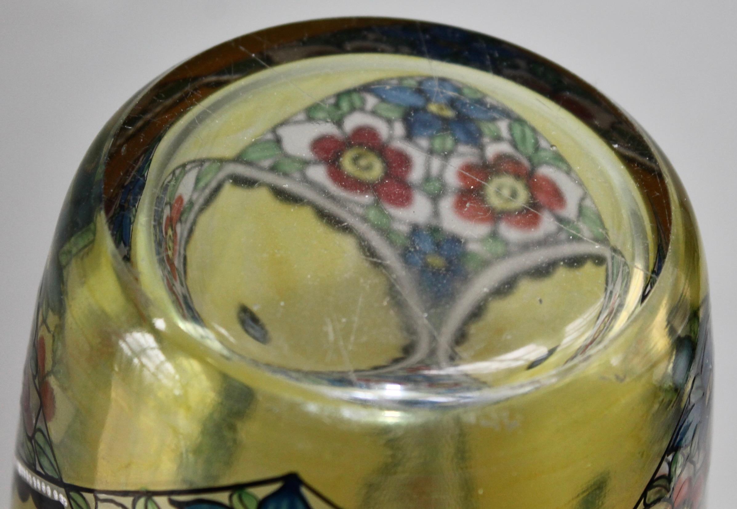 Vaso secessionista in vetro dipinto Loetz Glass in vendita 2