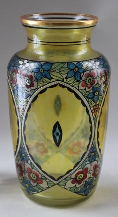 Secessionist Painted Loetz Glass Vase