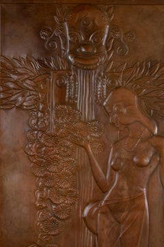 Secessionist panel "The source"  Georg Klimt ca. 1900