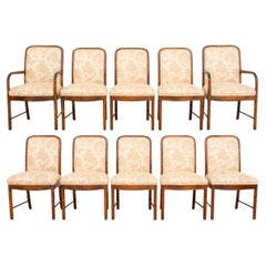 Vintage Secessionist Satin Covered Dining Chairs, 10