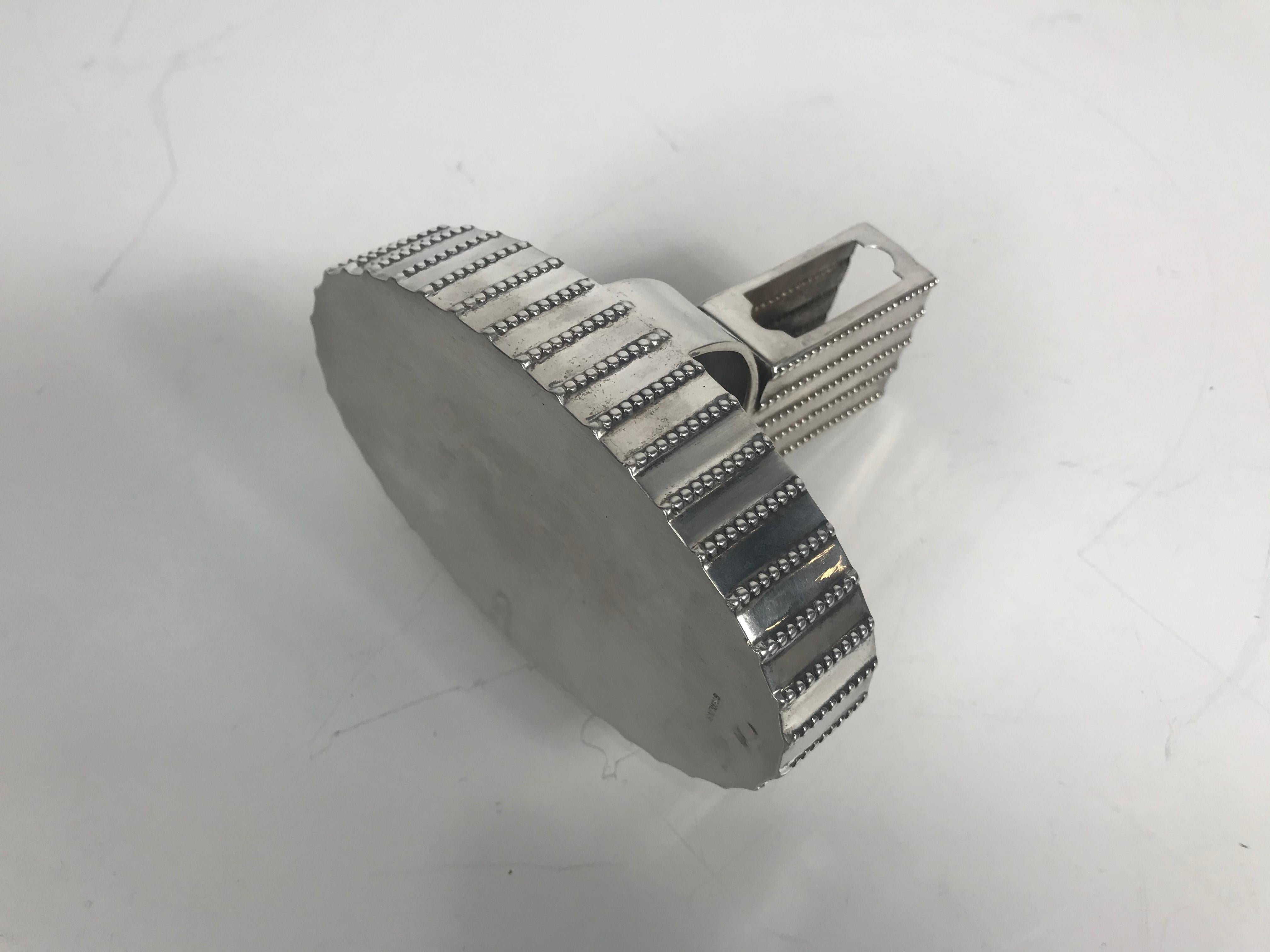 Secessionist Silver Cigarette / Match Holder, Desk Accessory, Josef Hoffmann In Excellent Condition For Sale In Buffalo, NY