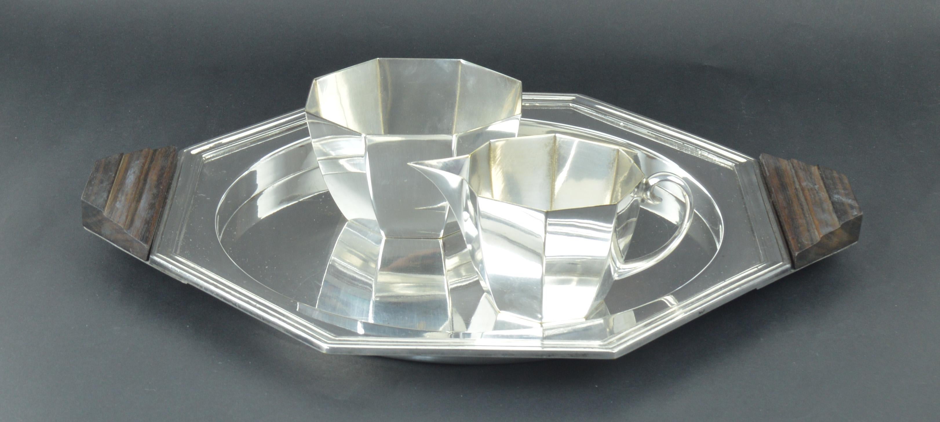 Art Deco Secessionist Style Silver Plated Milk and Sugar by WMF, German, circa 1900