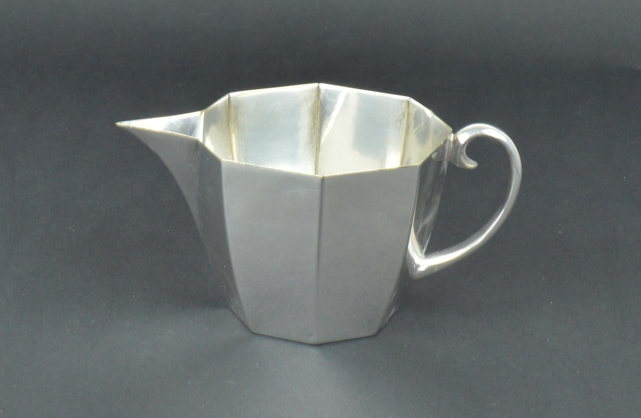 Secessionist Style Silver Plated Milk and Sugar by WMF, German, circa 1900 In Good Condition In St Annes, Lancashire