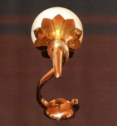 Secessionist Torch Sconce Handcrafted Artistic Work Woka Lamp Re-Edition