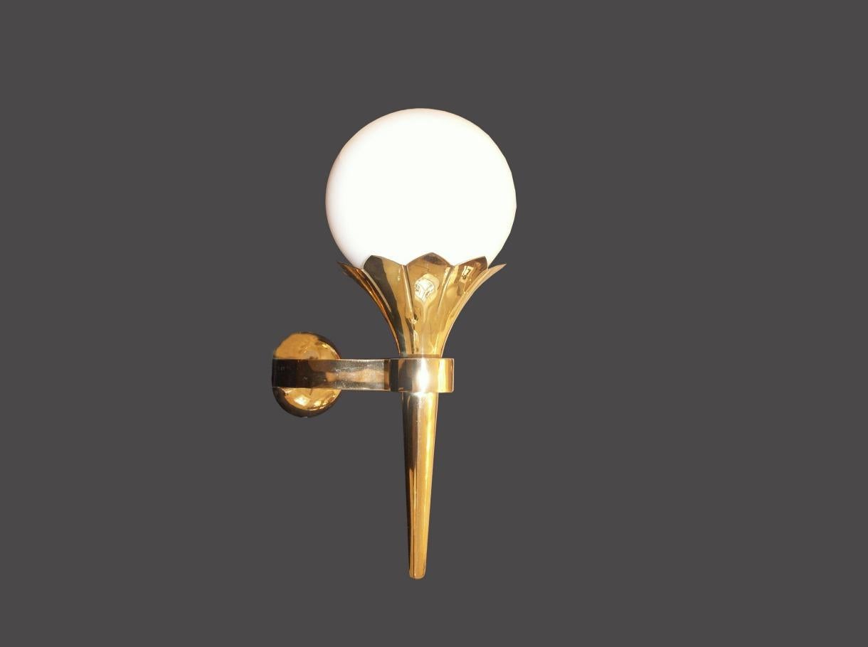 Jugendstil Secessionist Torch Sconce Handcrafted Artistic Work Woka Lamp Re-Edition For Sale