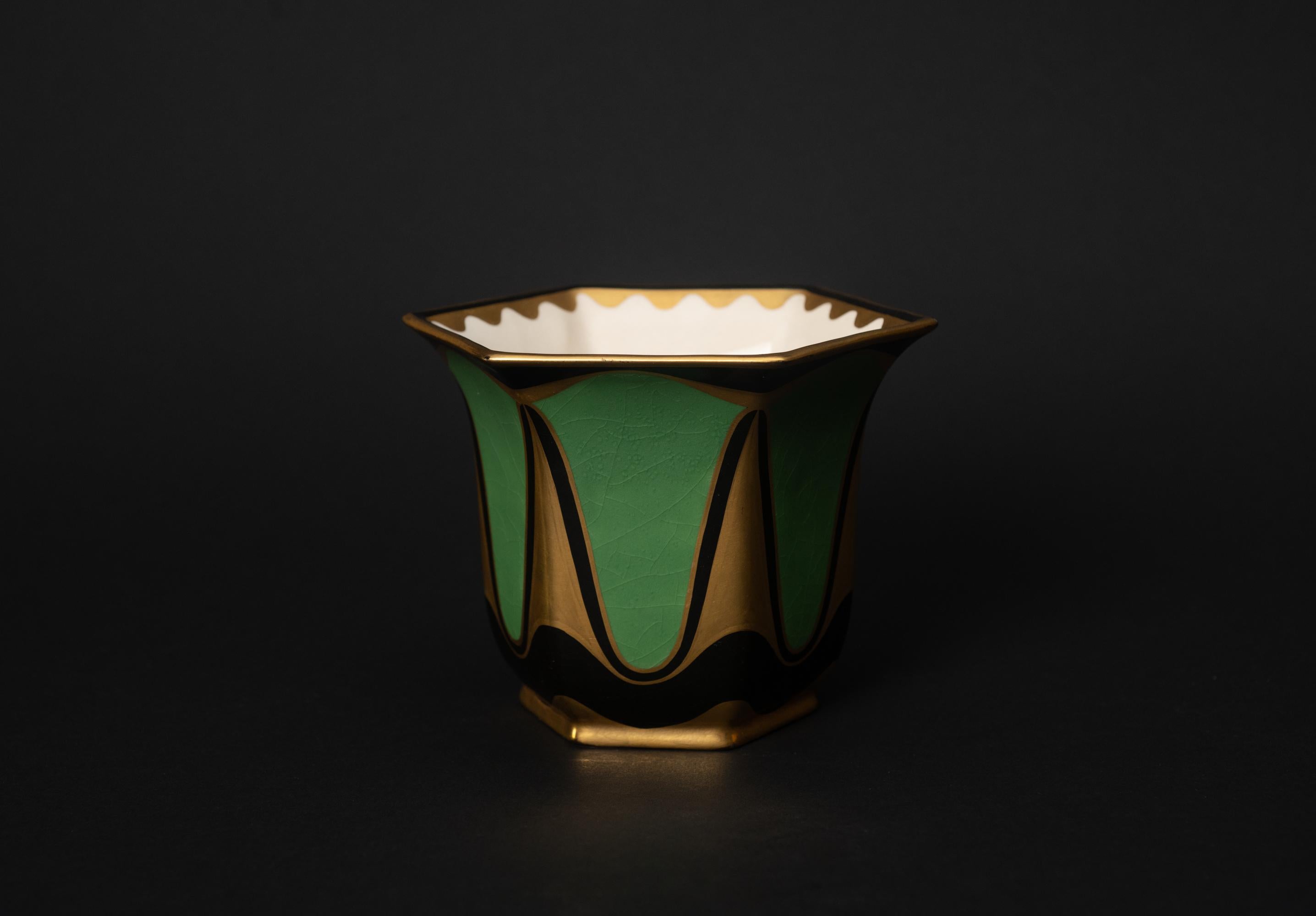 Austrian Secessionist Porcelain Vase by Karl Klaus for Serapis Wahliss For Sale