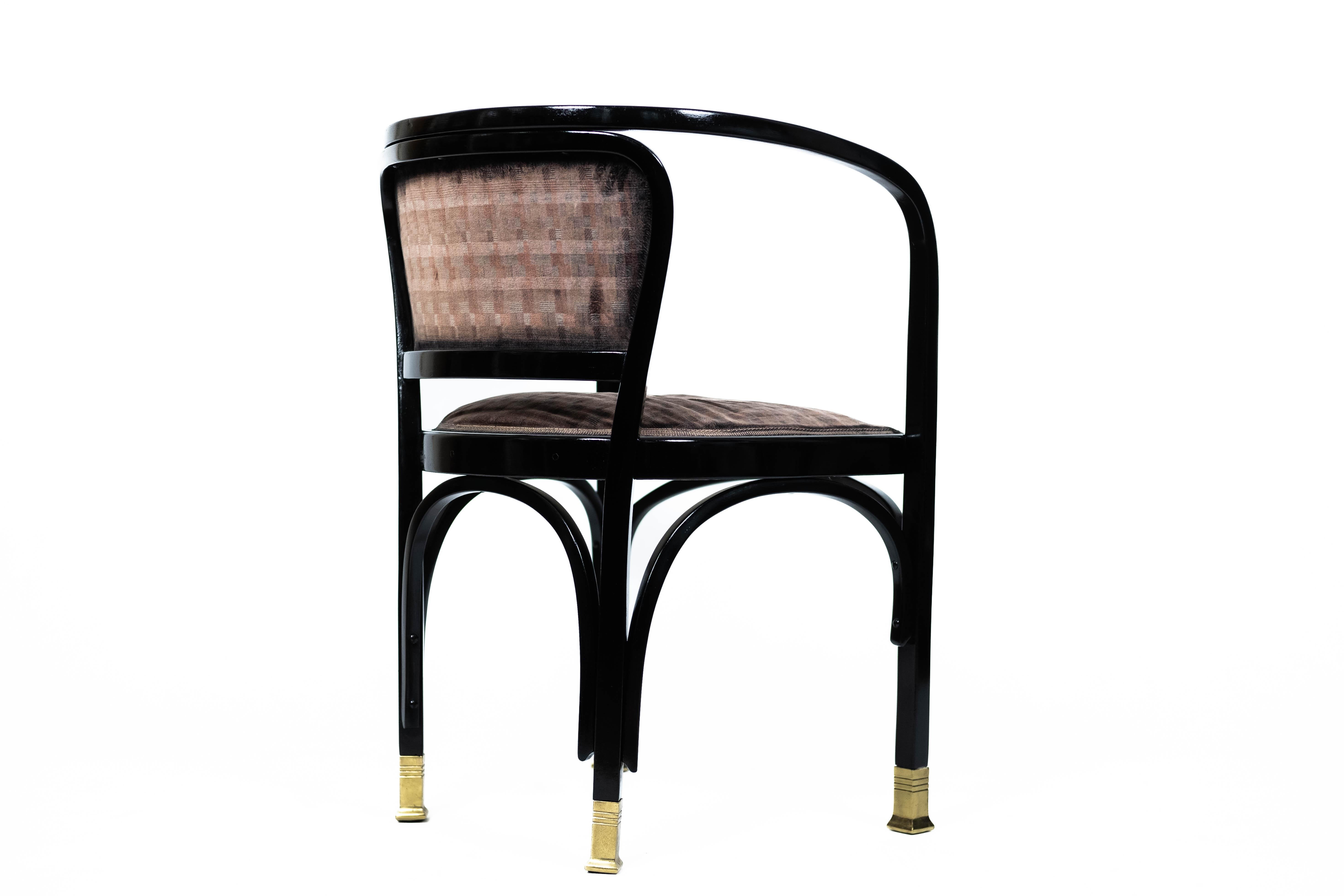 Secessionistic Chairs by Gustav Siegel, ex. by J.J.Kohn (Vienna, 1900) For Sale 1