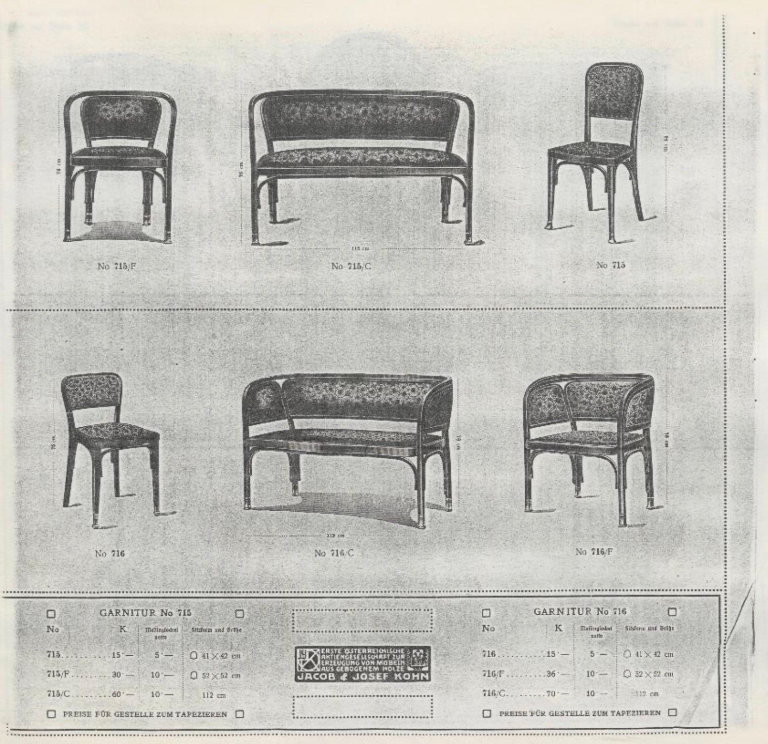 Sezessionistische Stühle von Gustav Siegel, ex. von J.J.Kohn (Vienna, 1900) im Angebot 6