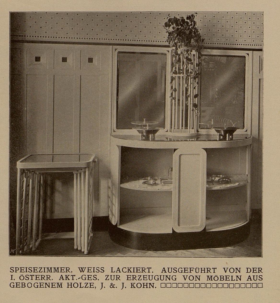 Secessionistic Nestingtables by J. Hoffmann (1905) for J.J.Kohn, Model 986 For Sale 1