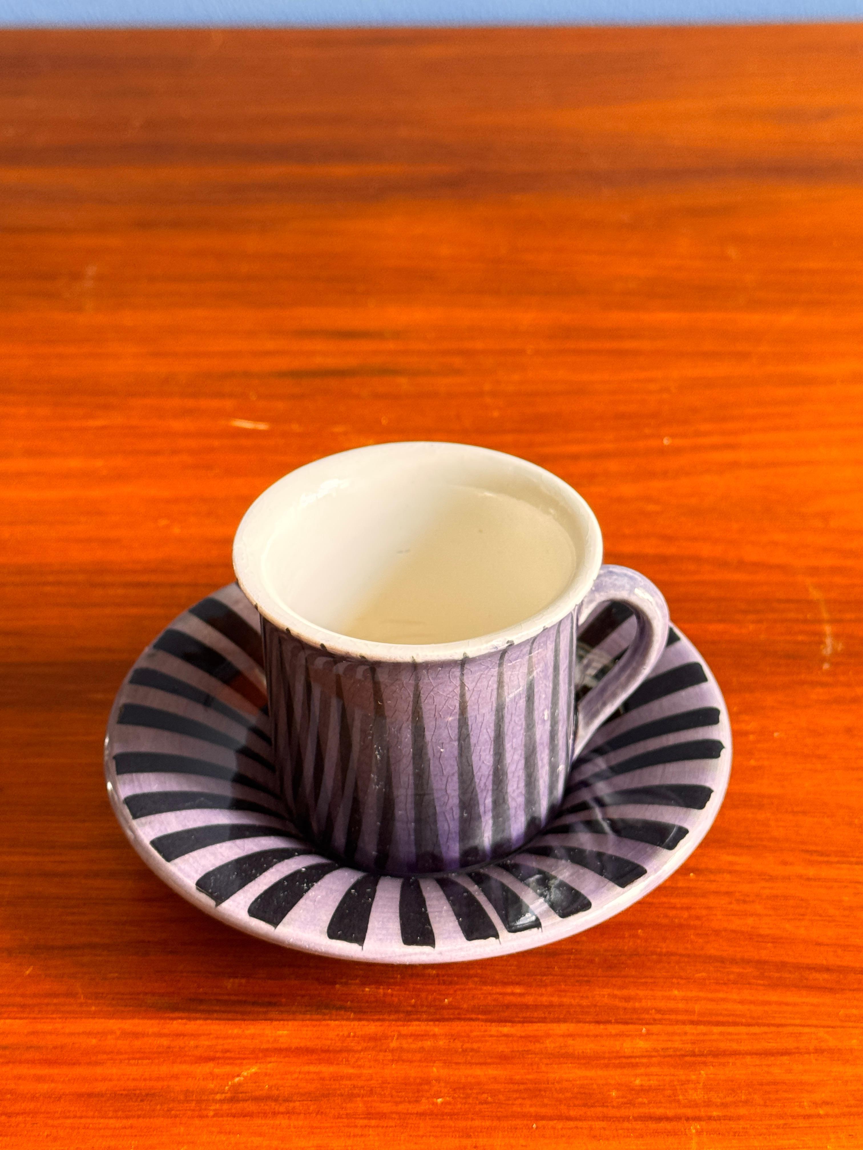 Secla Coffee Service – Mid-Century Portuguese Ceramics in Bold Violet, 1970s For Sale 10