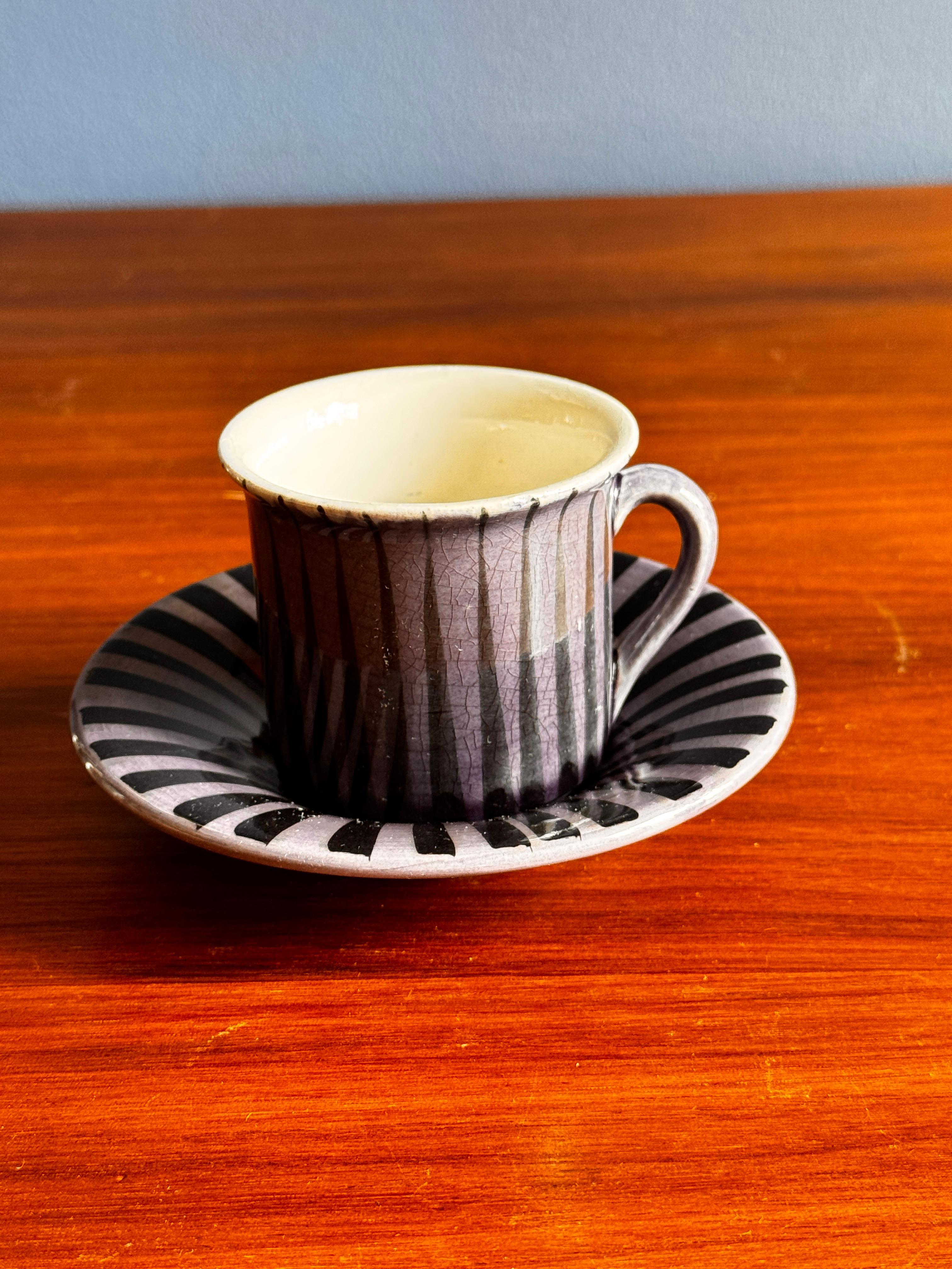 Secla Coffee Service – Mid-Century Portuguese Ceramics in Bold Violet, 1970s For Sale 11