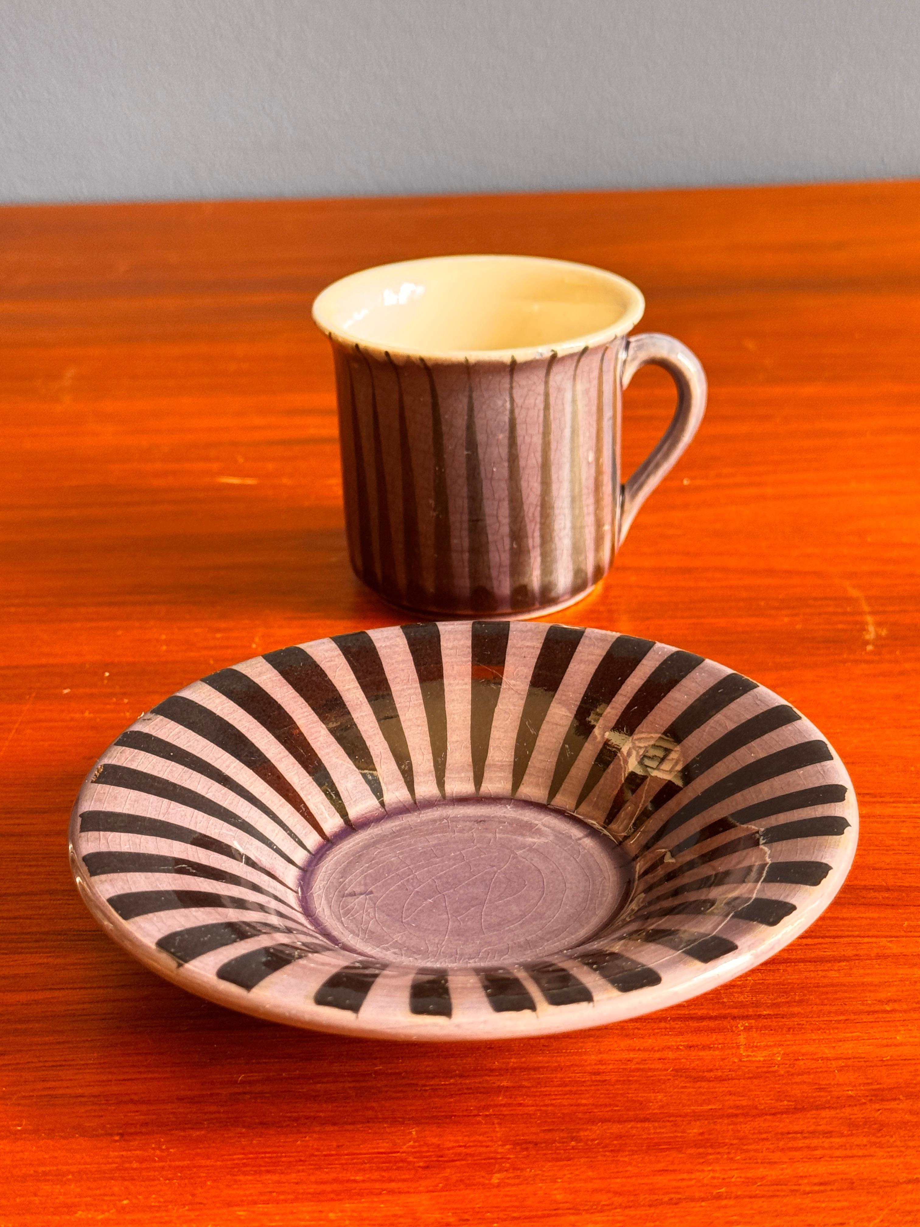 Secla Coffee Service – Mid-Century Portuguese Ceramics in Bold Violet, 1970s For Sale 12