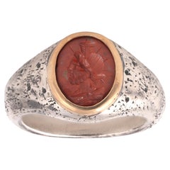 Anello da uomo in diaspro rosso del secondo secolo D. A.