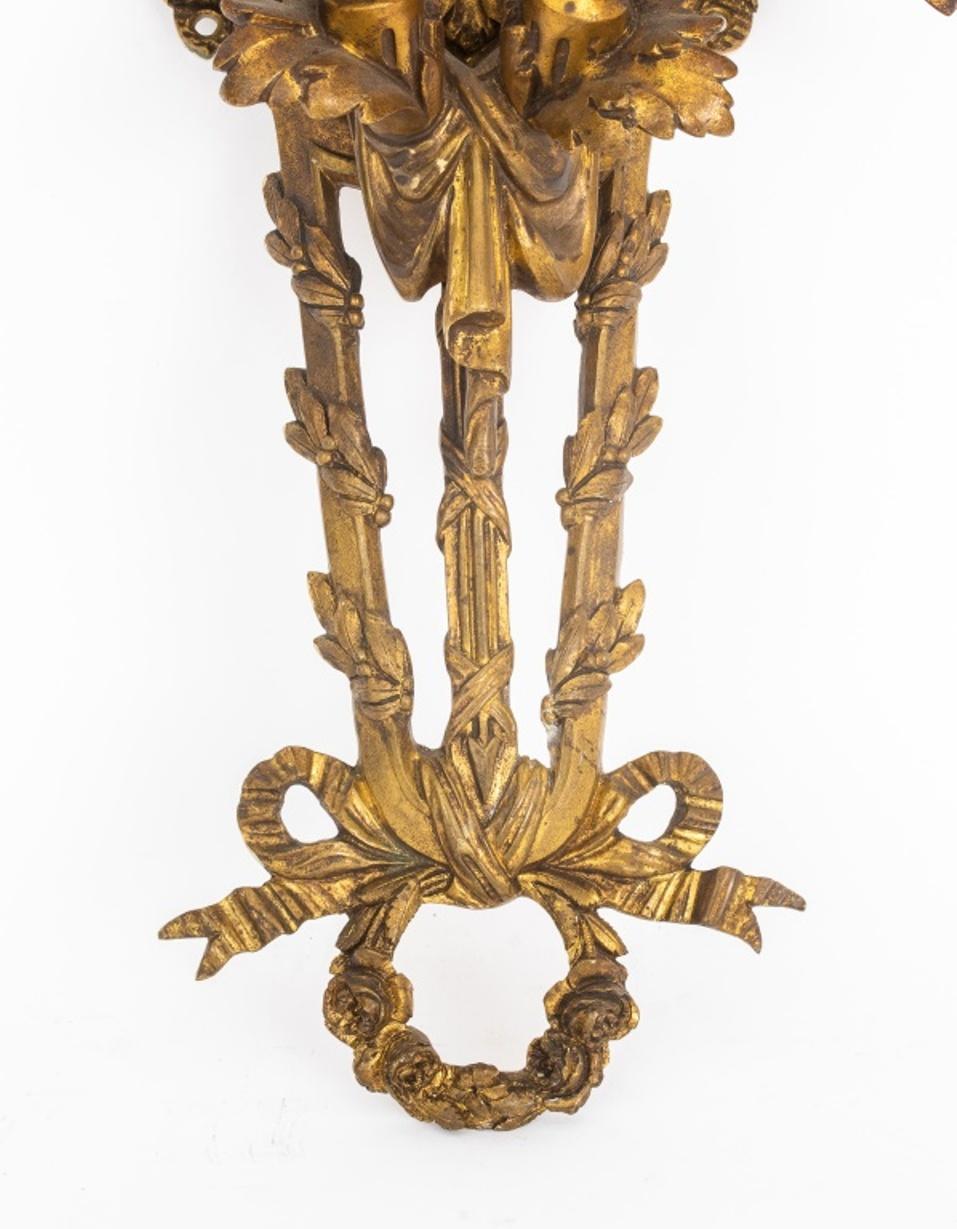 20ième siècle Applique à deux bras de style Louis XVI du Second Empire en vente