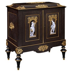 Second Empire Ormolu and Ebony Jewelry Cabinet by Giroux