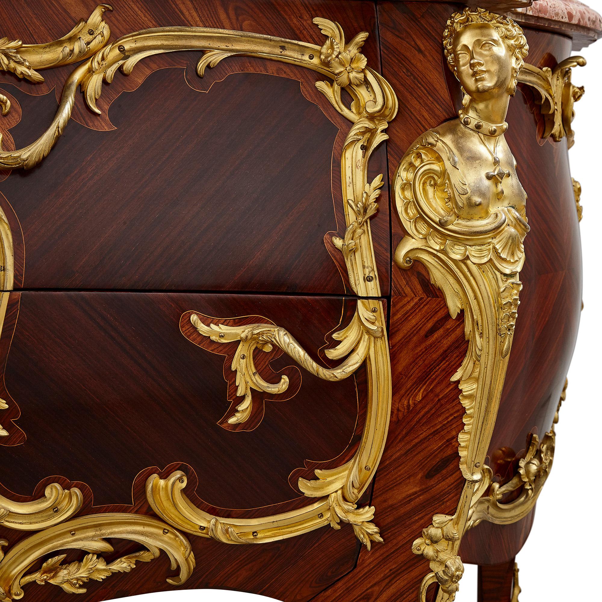 Napoleon III Second Empire Period Ormolu Mounted Commode by Sormani For Sale
