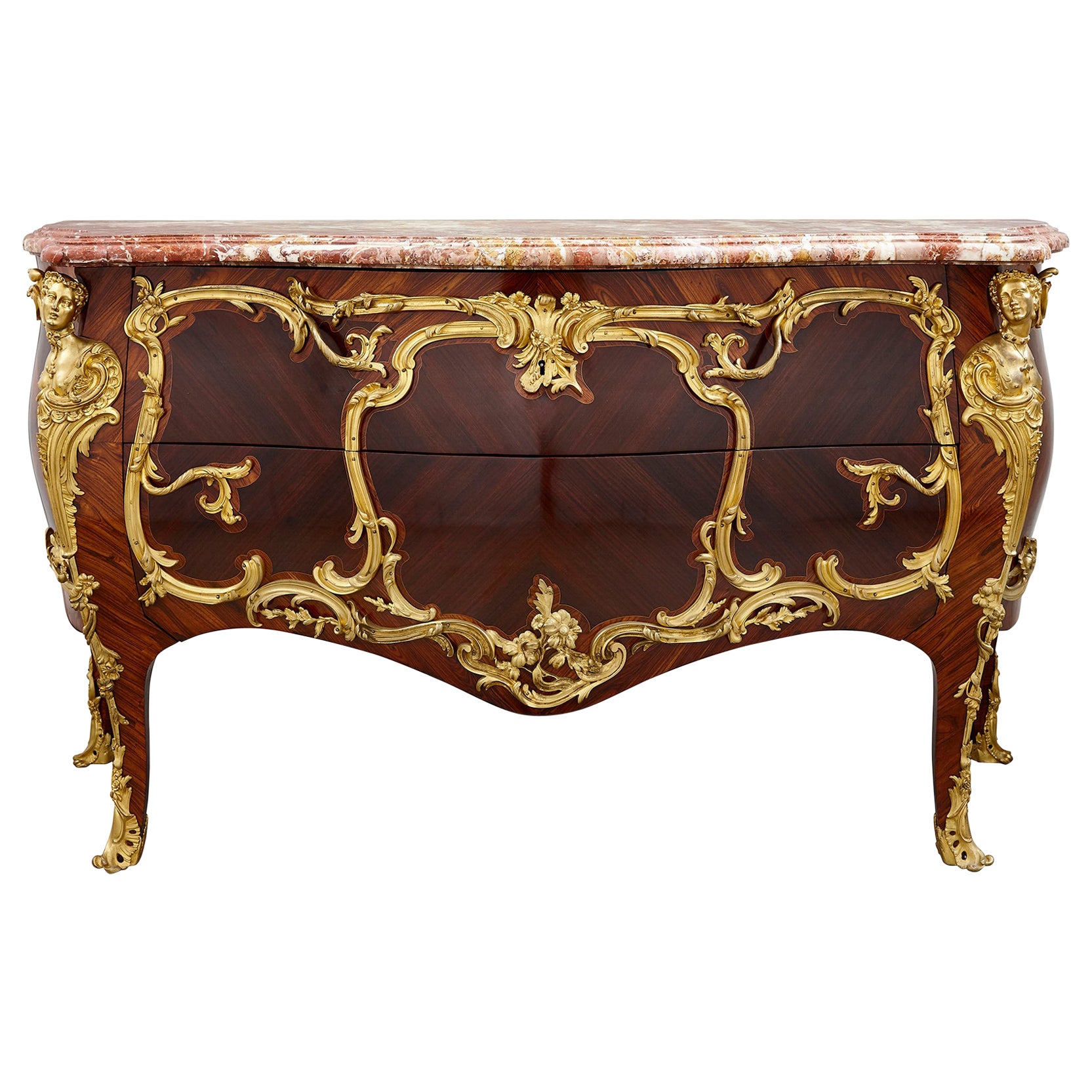 Commode montée en bronze doré de la période du Second Empire par Sormani en vente