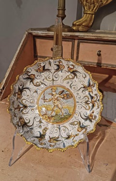 SECOND HALF OF THE 16th CENTURY POLYCHROME MAIOLICA PLATE