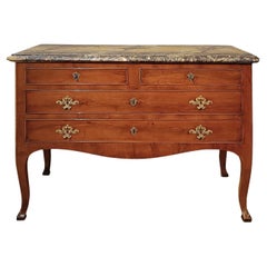 Antique SECOND HALF OF THE 18th CENTURY CHEST WITH YELLOW SIENESE MARBLE
