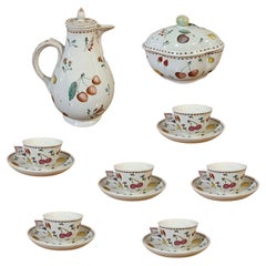 SECOND HALF OF THE 18th CENTURY GINORI COFFEE PORCELAIN SET SECOND HALF OF THE 18th CENTURY GINORI COFFEE PORCELAIN SET