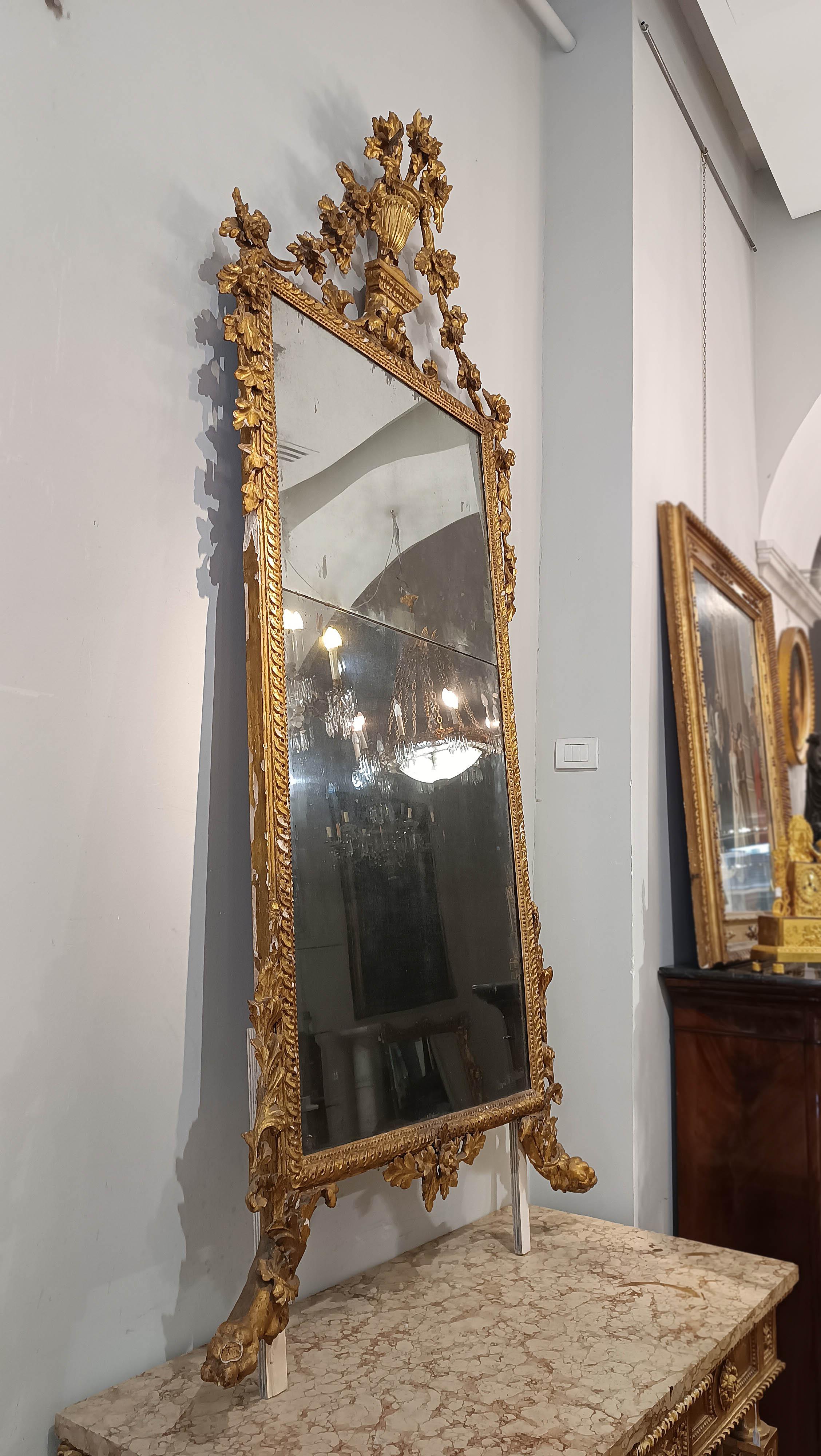 Neoclassical Revival SECOND HALF OF THE 18th CENTURY NEOCLASSICAL LARGE MIRROR For Sale
