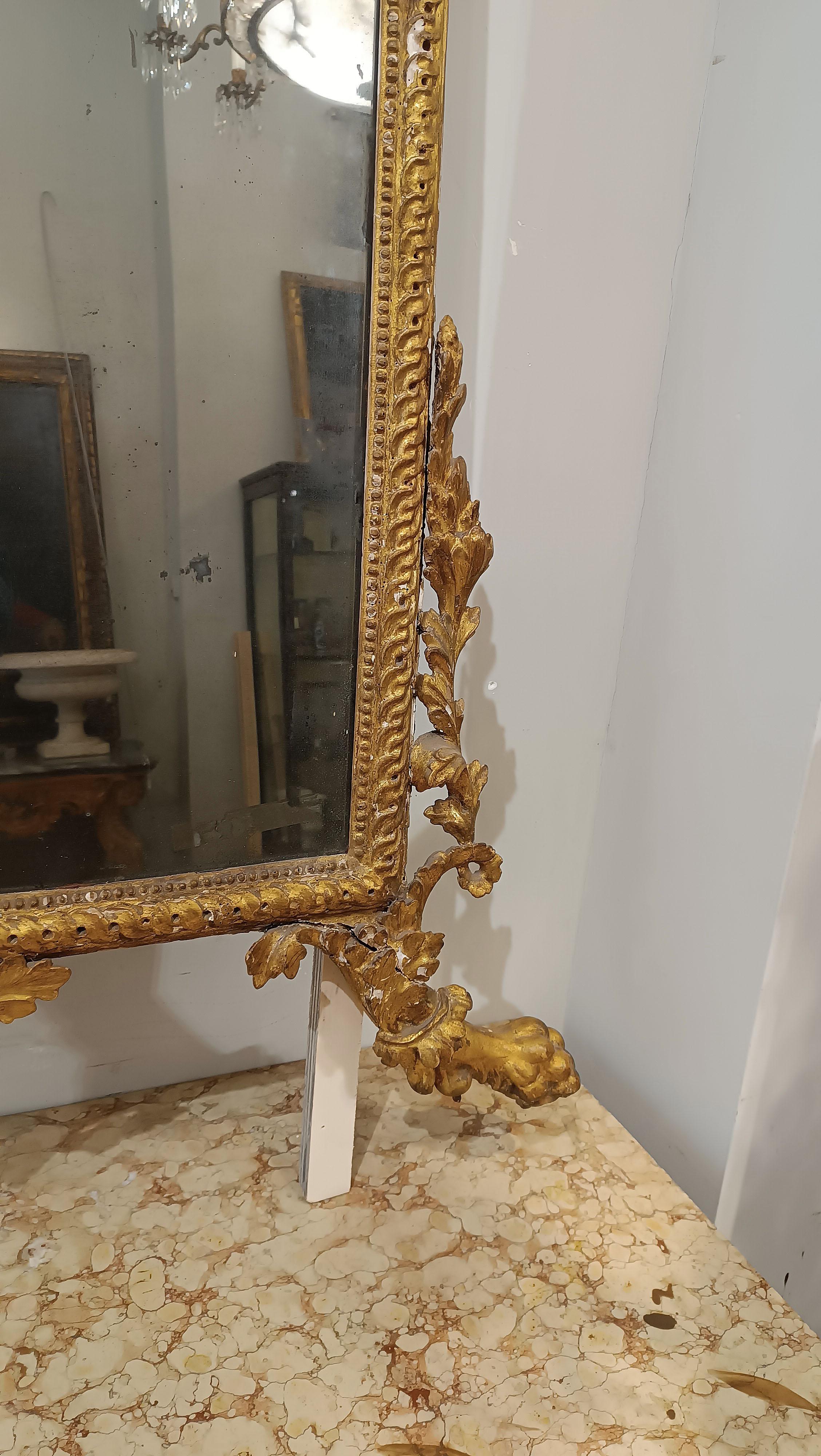 Mirror SECOND HALF OF THE 18th CENTURY NEOCLASSICAL LARGE MIRROR For Sale