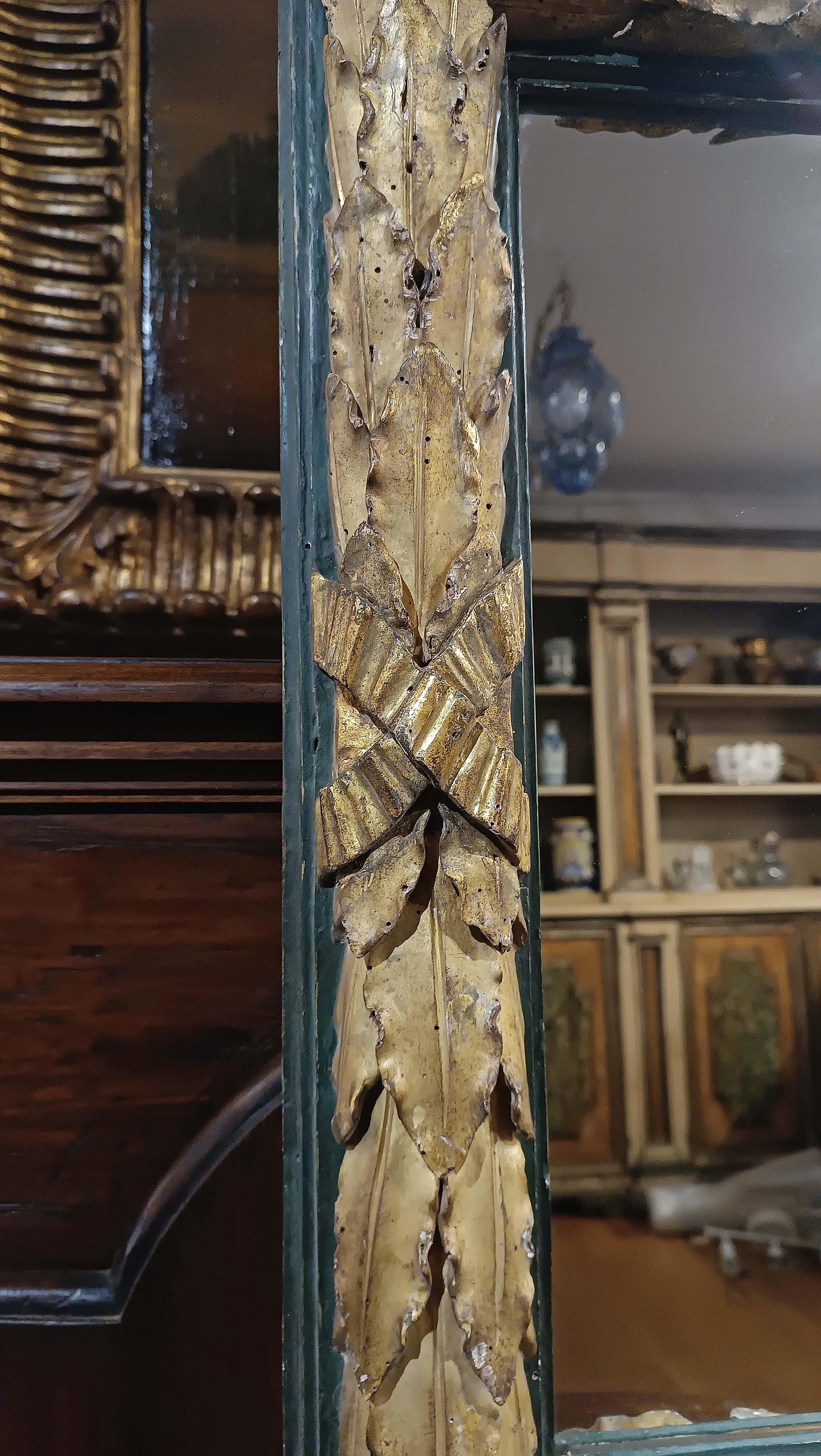 SECOND HALF OF THE 18th CENTURY NEOCLASSICAL RECTANGULAR MIRROR In Good Condition For Sale In Firenze, FI