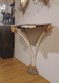 SECOND HALF OF THE 18th CENTURY PAINTED WOOD CONSOLE TABLE