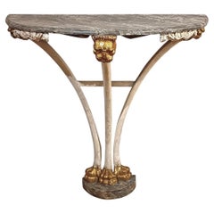 SECOND HALF OF THE 18th CENTURY PAINTED WOOD CONSOLE TABLE