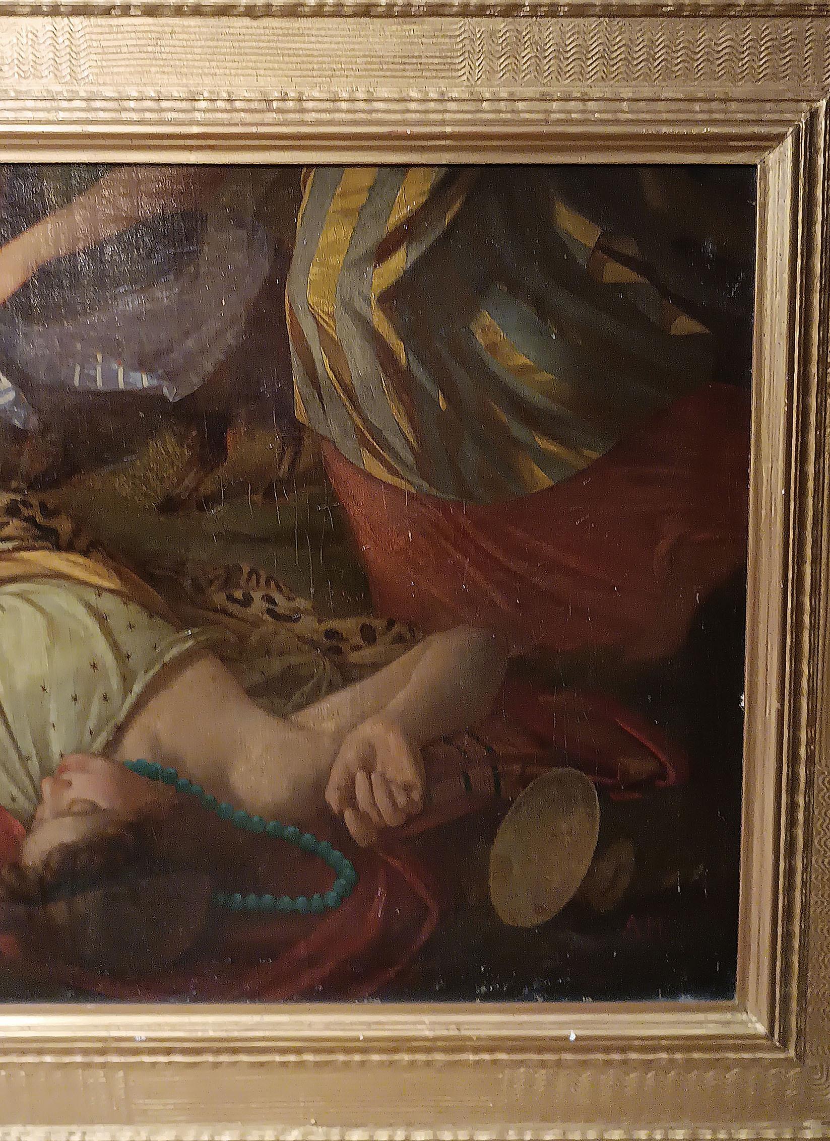 SECOND HALF OF THE 18th CENTURY PAINTING WITH A BACCHANAL SCENE im Zustand „Gut“ im Angebot in Firenze, FI