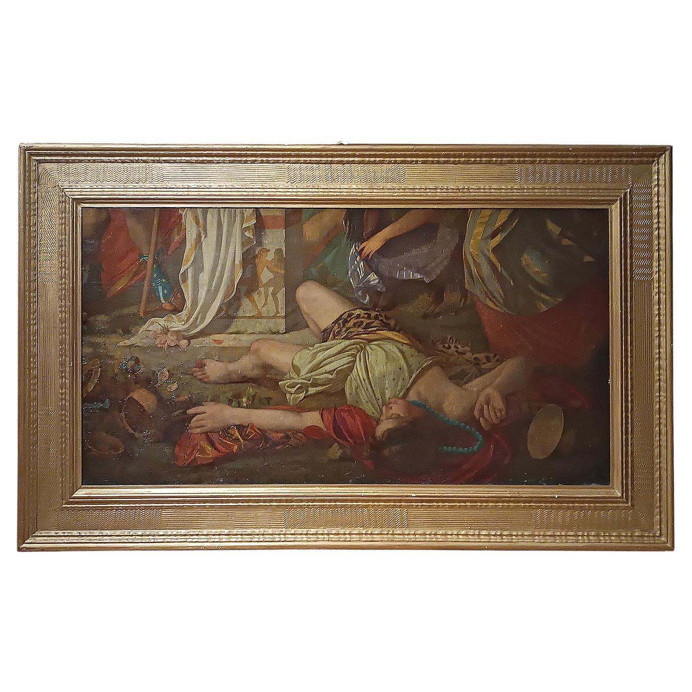 SECOND HALF OF THE 18th CENTURY PAINTING WITH A BACCHANAL SCENE im Angebot