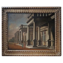 SEGUNDA MITAD DEL SIGLO XVIII PINTURA CON CAPAZ ARQUITECTÓNICO