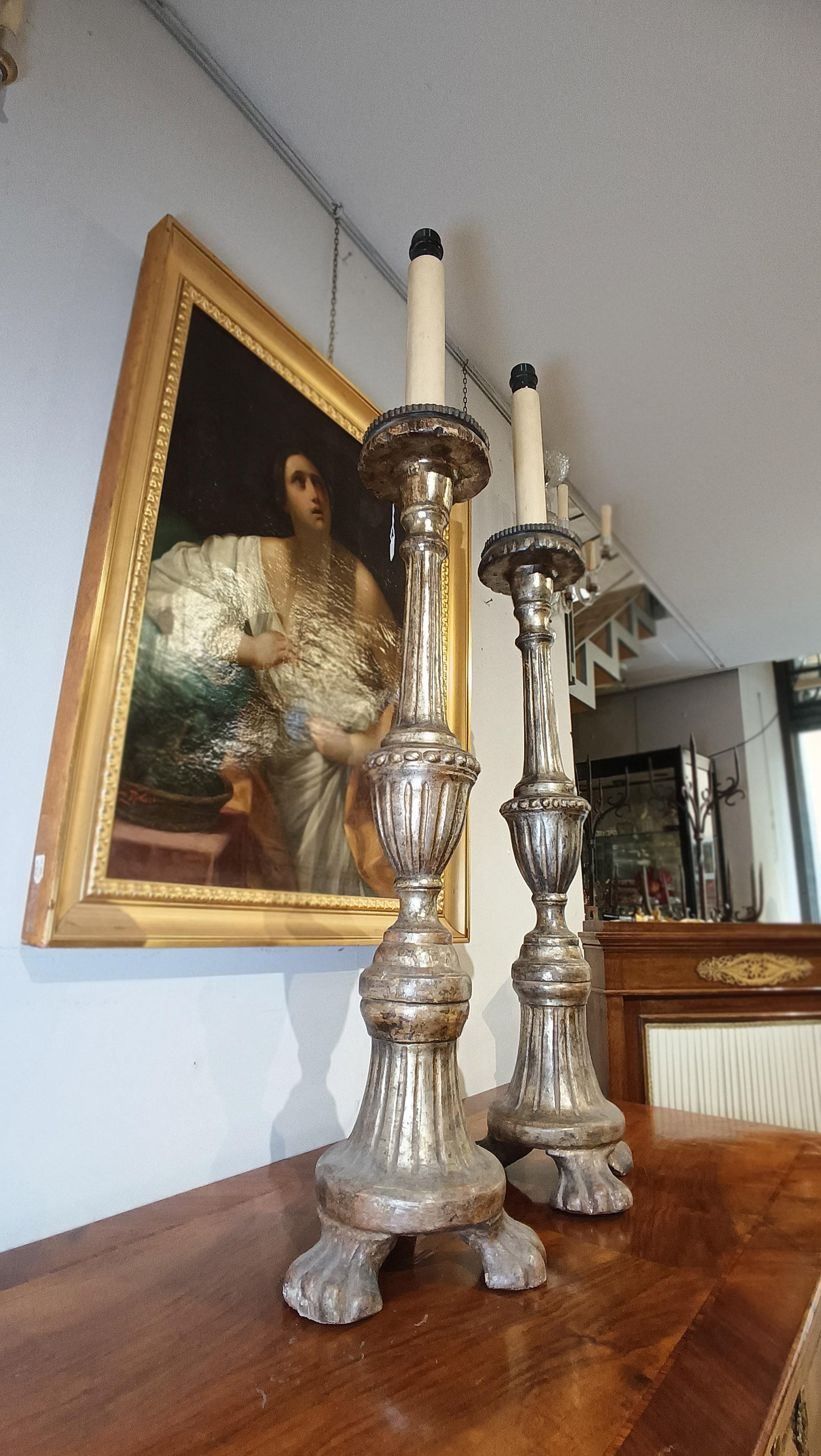 Par de candelabros de la segunda mitad del siglo xviii en venta 4