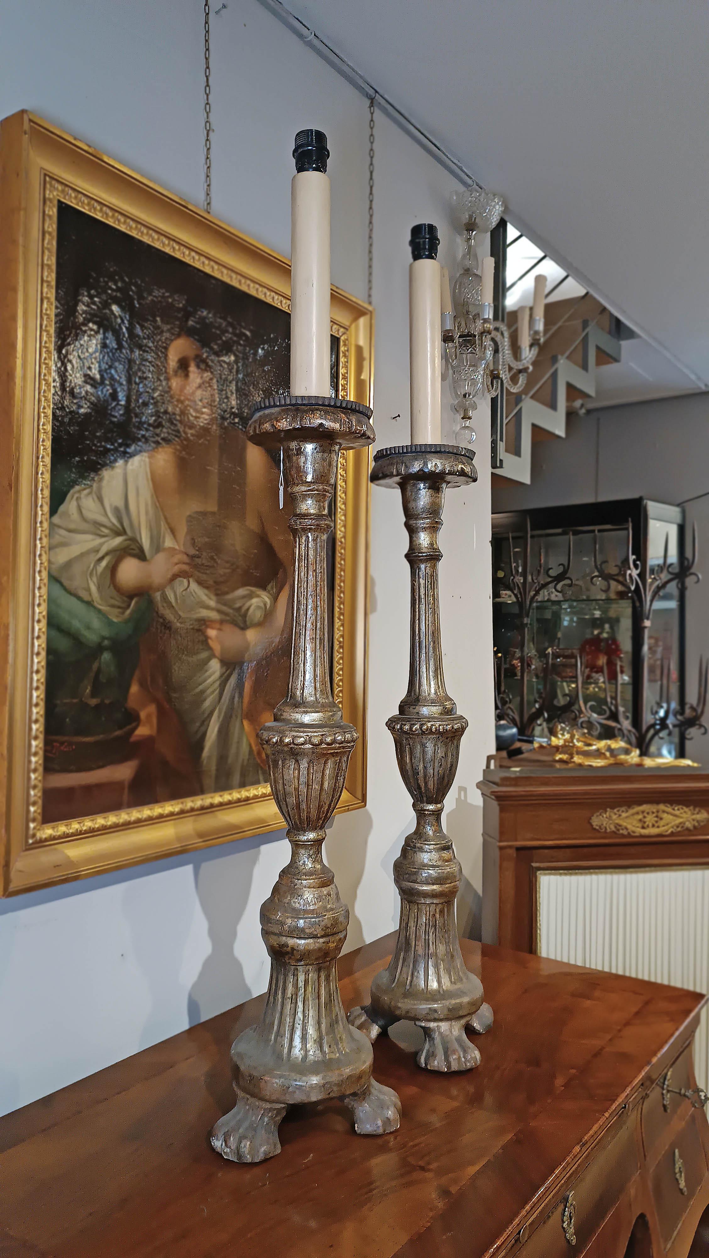 Par de candelabros de la segunda mitad del siglo xviii Italian en venta