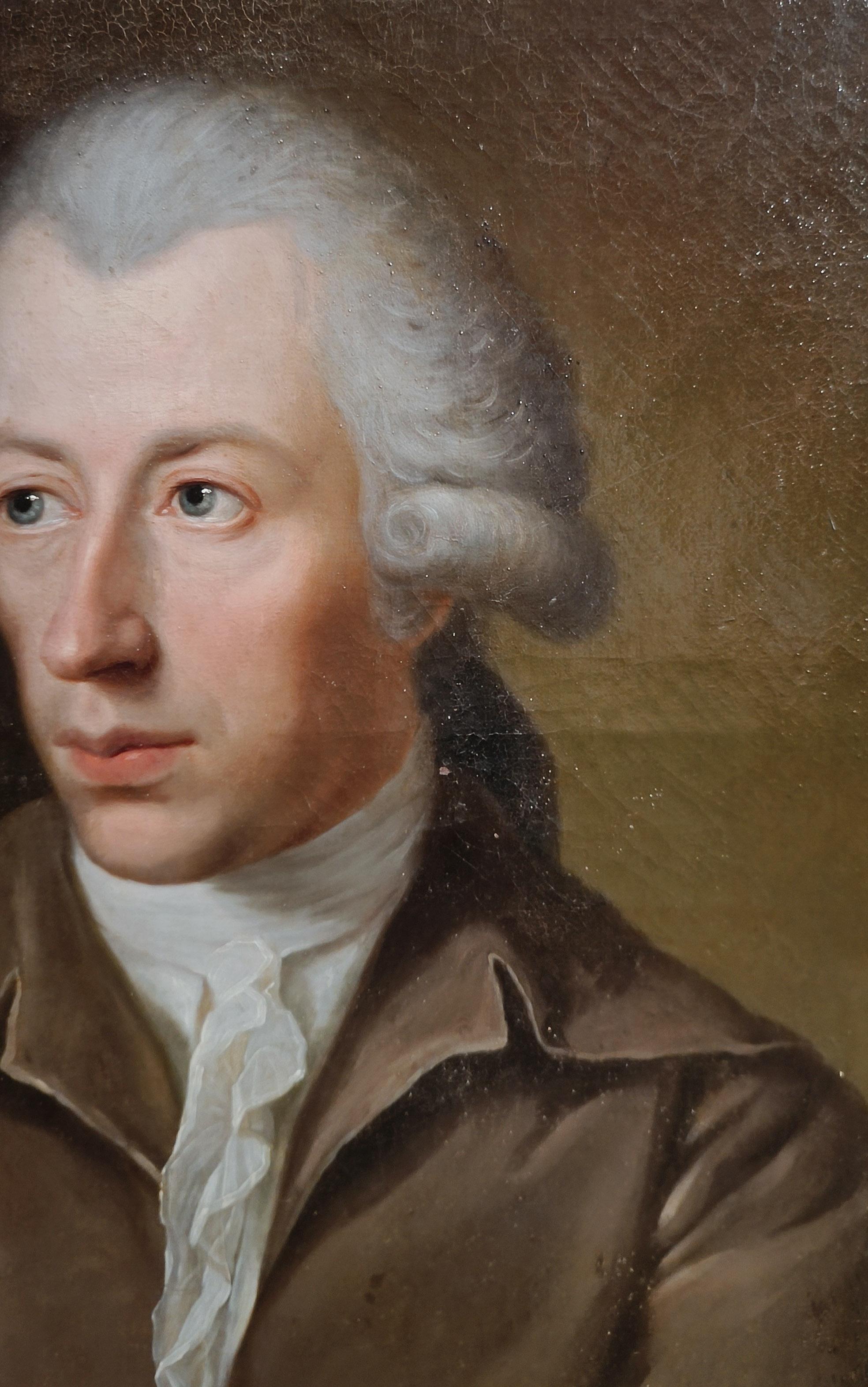 18th Century SECONDE MOITIÉ DU 18e SIÈCLE PORTRAIT DE JOHANN CASPAR SCHWEIRER en vente