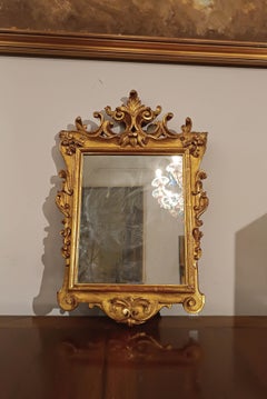 SECOND HALF OF THE 18th CENTURY SMALL GILDED WOOD MIRROR