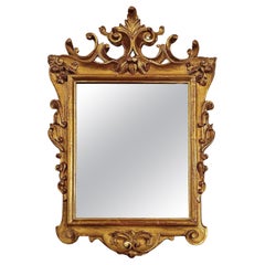 SECOND HALF OF THE 18th CENTURY SMALL GILDED WOOD MIRROR