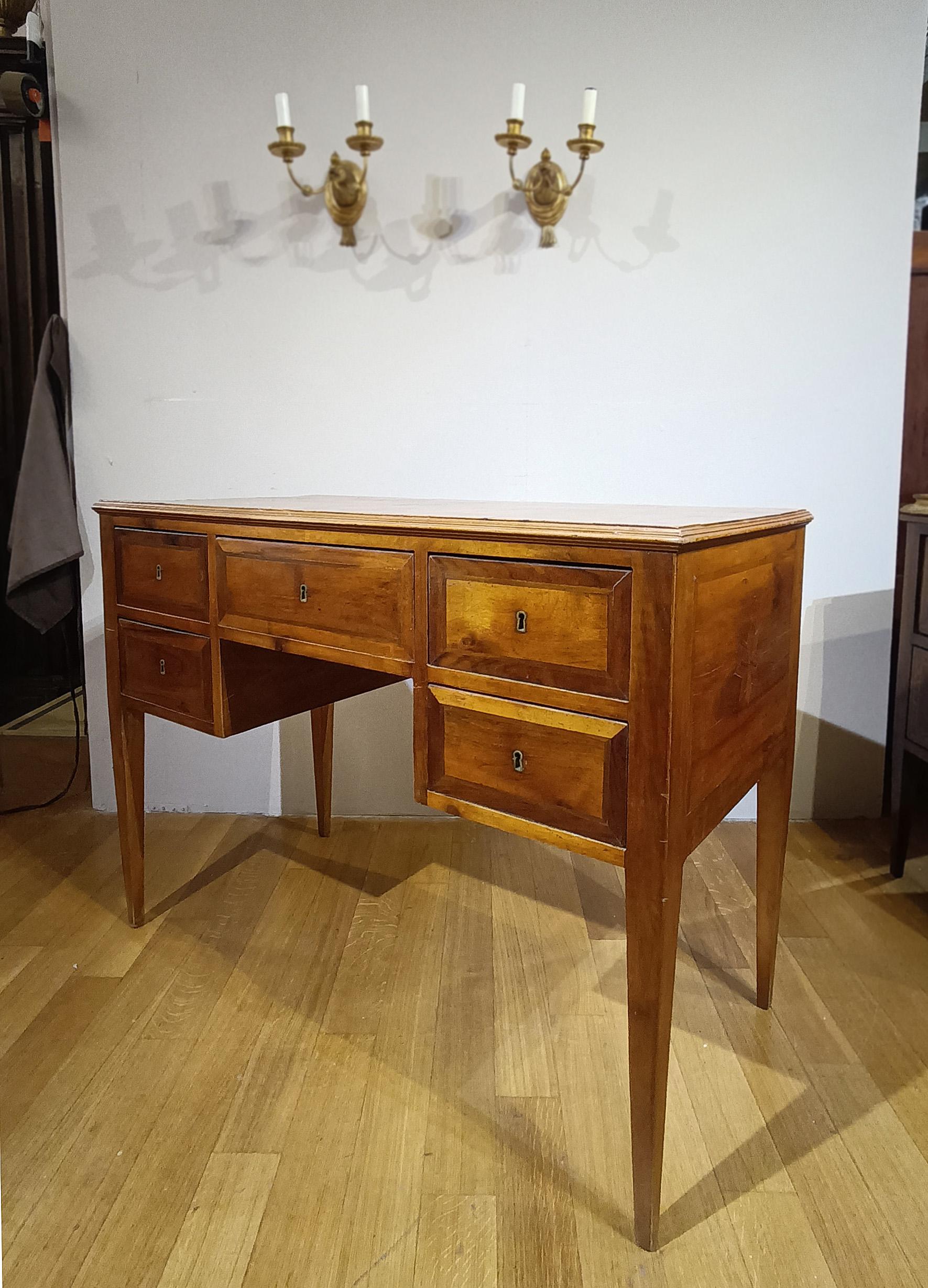Louis XVI SECOND HALF OF THE 18th CENTURY SMALL NEOCLASSICAL SLAB WRITING DESK For Sale