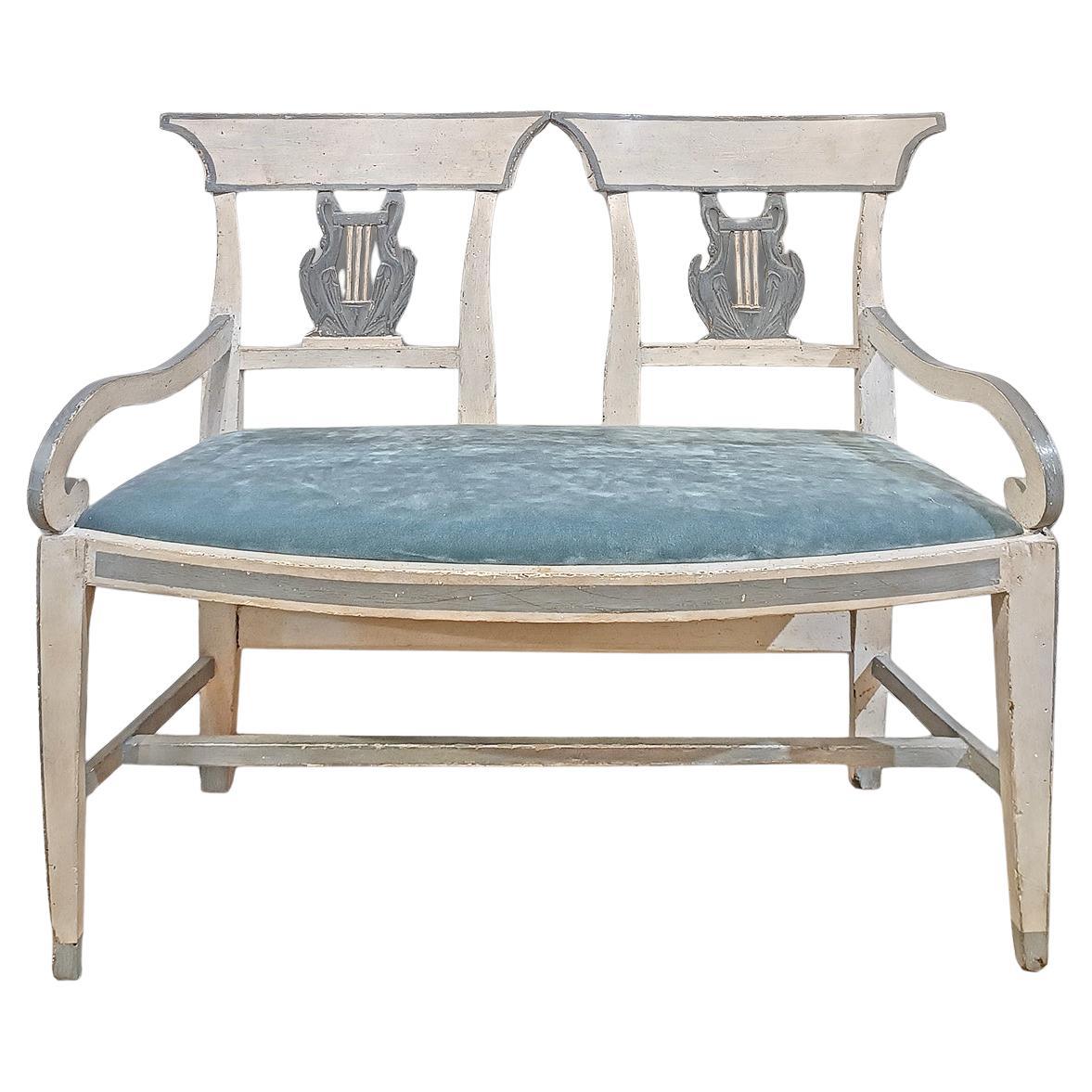 SECOND HALF OF THE 18th CENTURY SMALL PAINTED SOFA