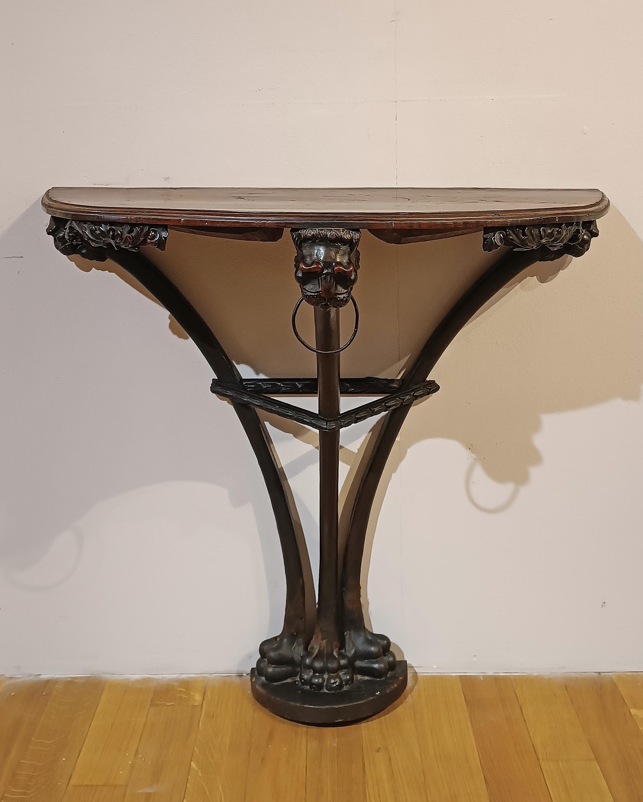 SECOND HALF OF THE 18th CENTURY SOLID WALNUT CONSOLLE TABLE For Sale 3