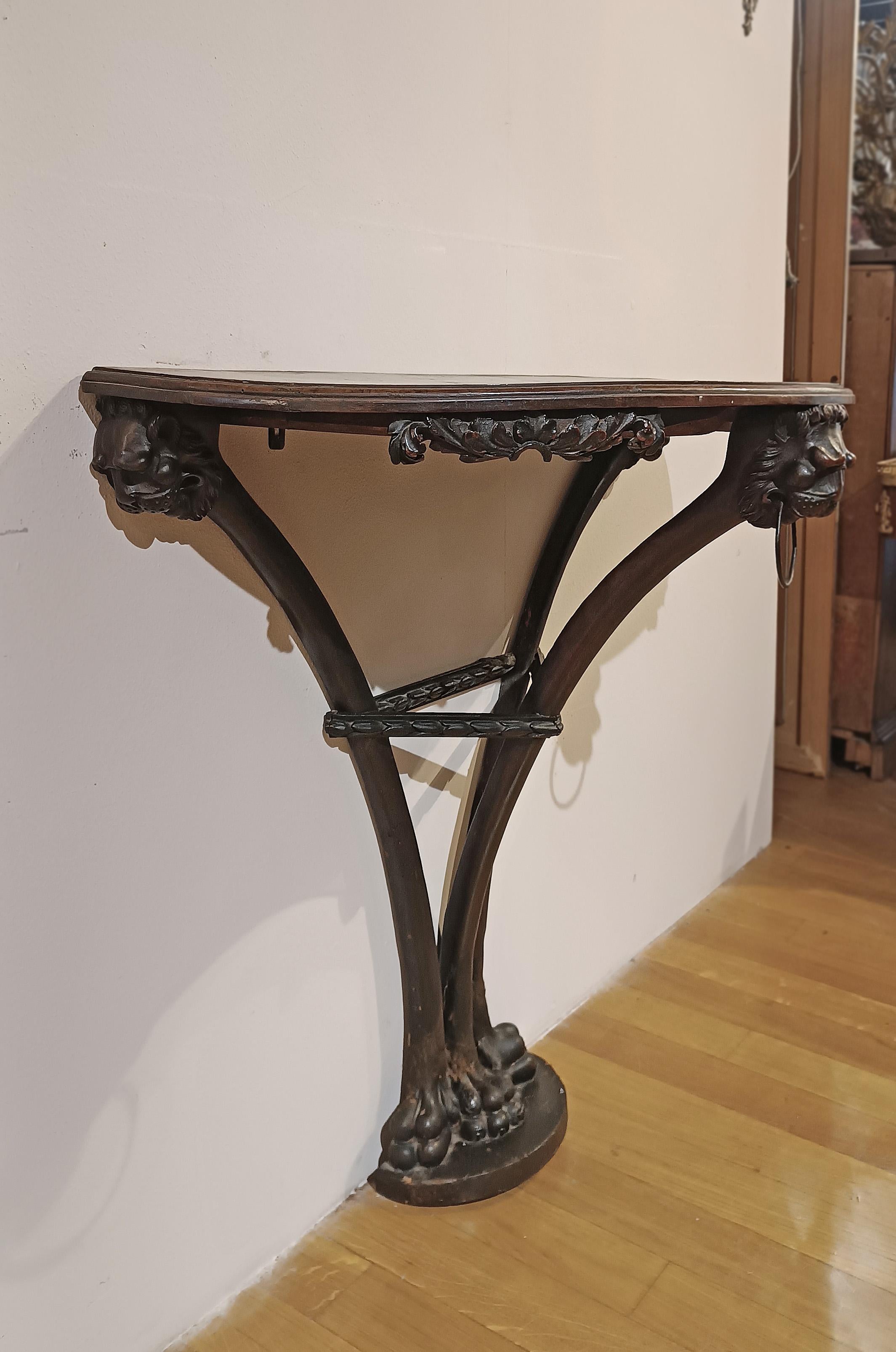 Neoclassical Revival SECOND HALF OF THE 18th CENTURY SOLID WALNUT CONSOLLE TABLE For Sale