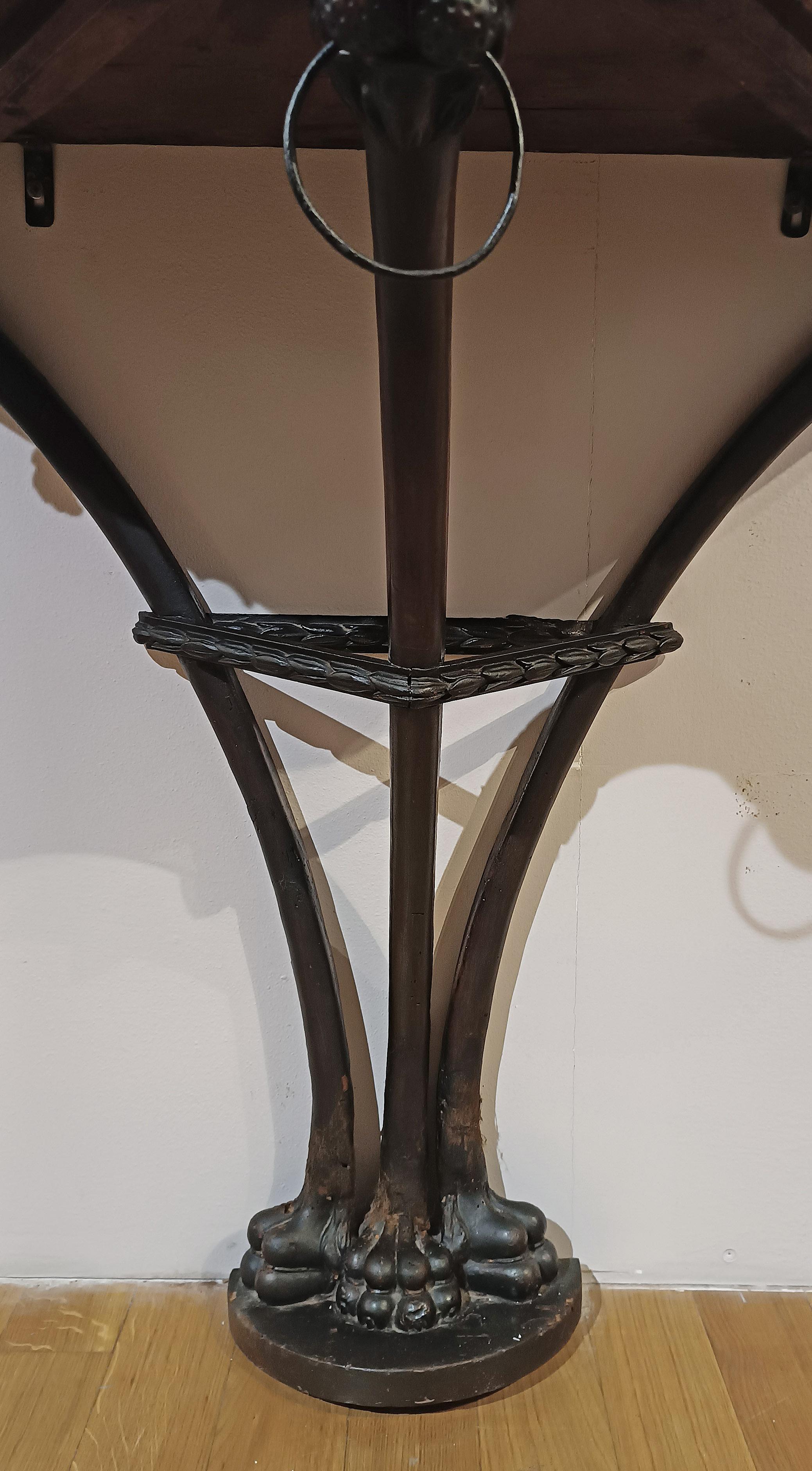 SECOND HALF OF THE 18th CENTURY SOLID WALNUT CONSOLLE TABLE In Good Condition For Sale In Firenze, FI